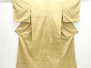 アンティーク　横段織り出し手織り紬着物